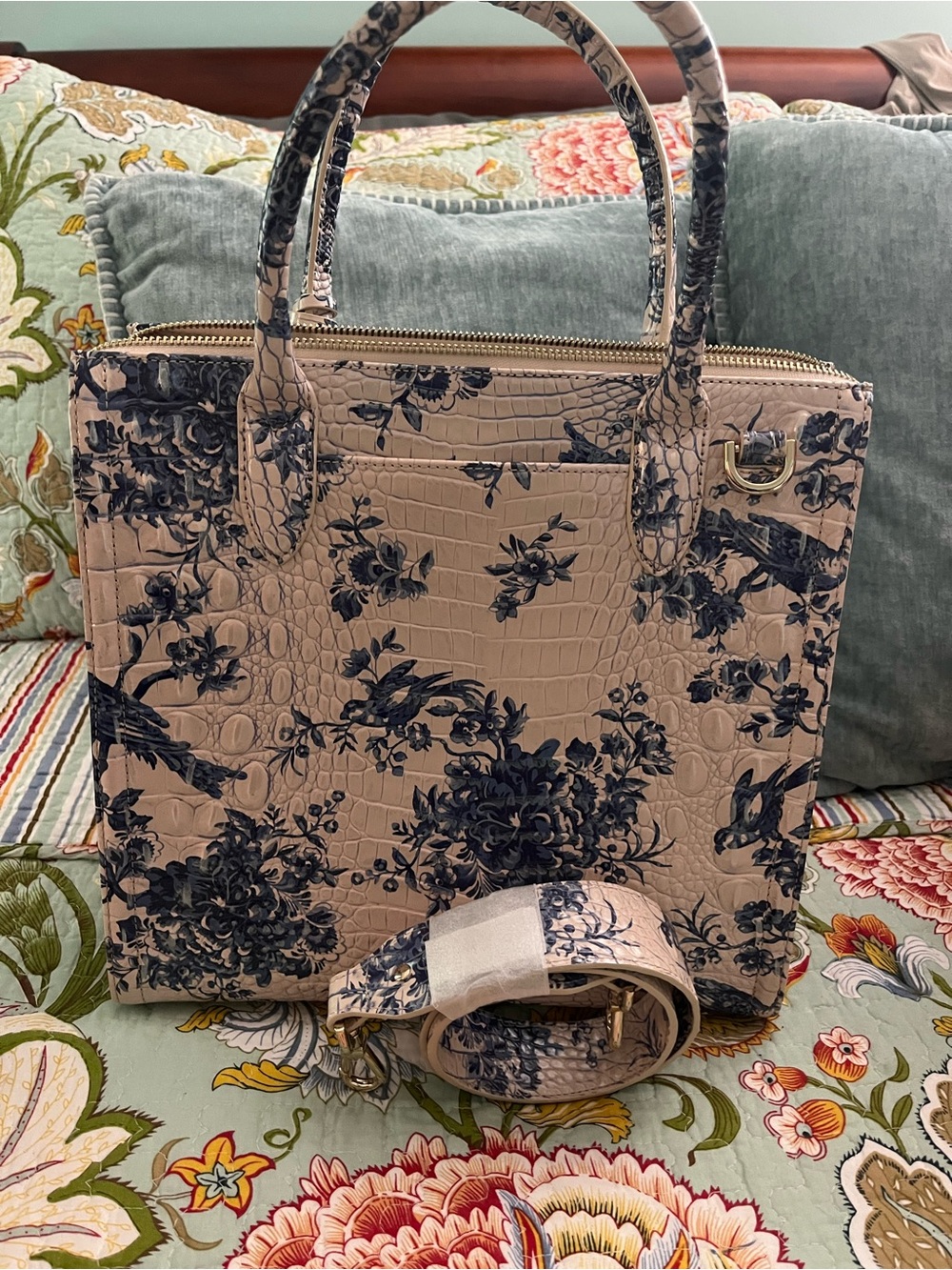 Brahmin Satchel in Songbird